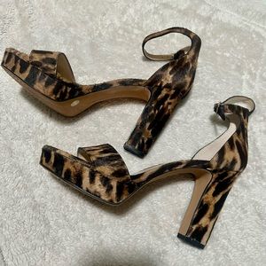 Vince Camuto Genuine Calf Hair Leopard Sandal - Size 7-1/2